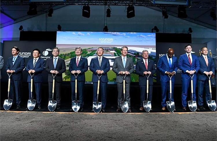 On October 25, Hyundai held a ground-breaking ceremony for the new electric vehicle-only plant to be set up by Hyundai Motor Group Metaplant America in Bryan County, Georgia.