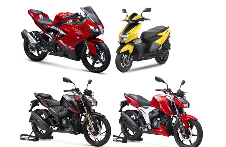 TVS launches Apache RR 310, RTR 200 4V, 160 4V and NTorq in Guatemala