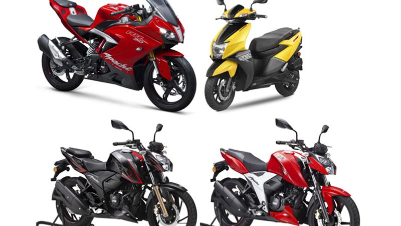 TVS launches Apache RR 310, RTR 200 4V, 160 4V and NTorq in Guatemala