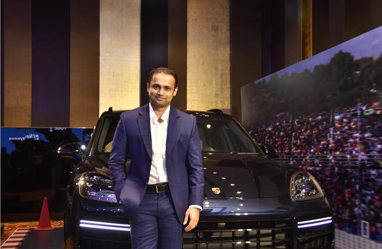 Pavan Shetty, Director, Porsche India at the launch of the third generation Cayenne in Mumbai.