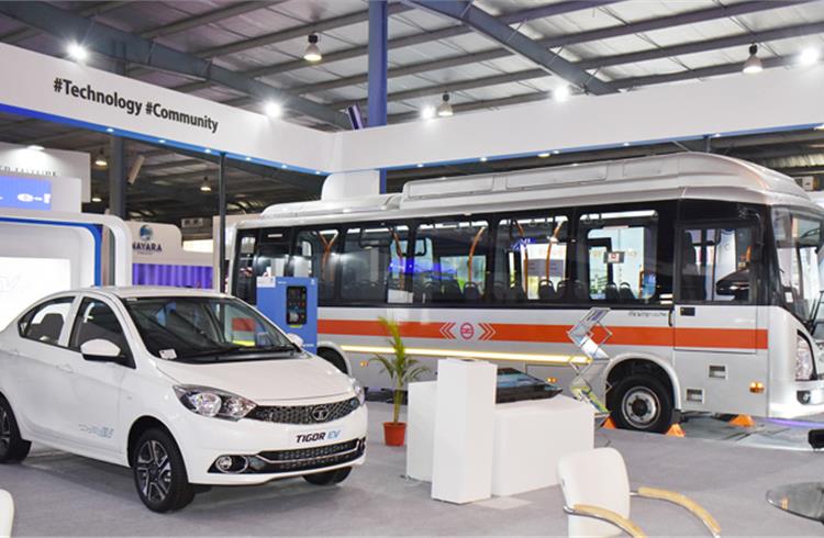 Tata Motors showcases e-Tigor and Ultra electric bus at Vibrant Gujarat Summit