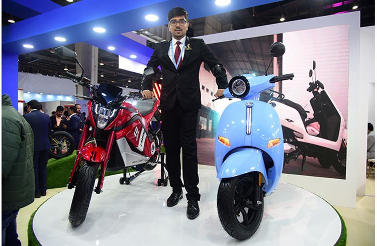 Harsh Didwania, EeVe India unveiled e-bike Tesero and e-scooter Forseti at Auto Expo 2020