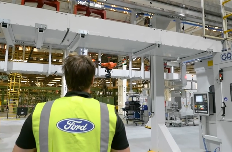 Ford Motor uses drones for safety inspection of plant