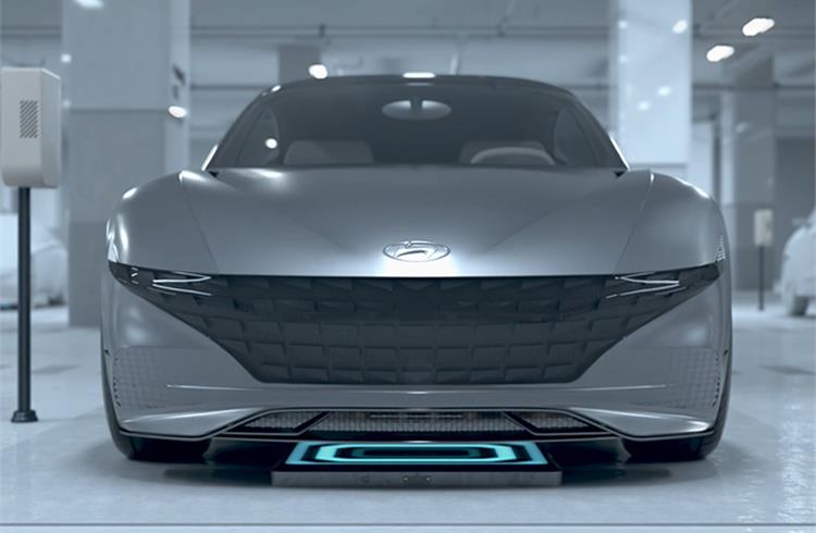 Hyundai Motor Groups self parking and wireless charging concept