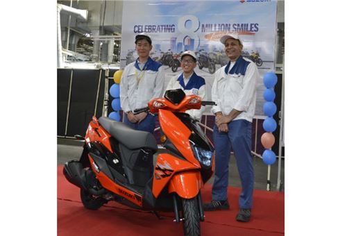 Suzuki Motorcycle India reaches 8-million-unit milestone in cumulative two-wheeler production