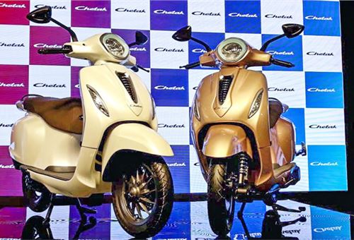 Bajaj Auto reveals its first EV – the electric Chetak scooter