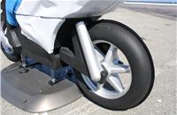 The Soft Motorcycle 360 features innovative rotating wheels that provide a realistic Doppler effect for radar sensors.
