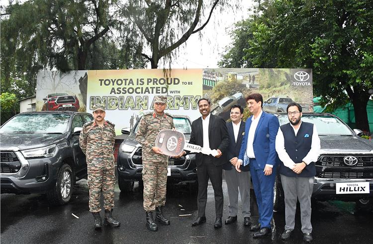 Toyota Kirloskar Motor delivers fleet of Hilux pickups to the Indian Army