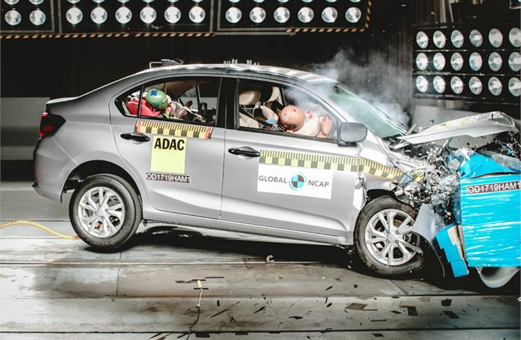 Made-in-India Honda Amaze gets 4-star rating in Global NCAP crash test