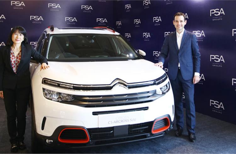 L-R: Ms Michelle Wen, EVP, Global Purchasing and Supplier Quality, Groupe PSA and Guillaume Ruffino, Vehicle Program Purchasing vice-president at Groupe PSA.