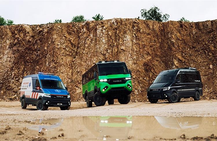Torsus has a range of 4x4 off-road large passenger vehicles with 290mm ground clearance, targeted at segments like oil and gas mining, law enforcement, tourism, extreme sports and emergency vehicles