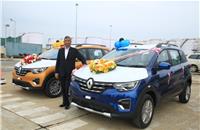 Venkatram Mamillapalle, Country CEO & Managing Director, Renault India with the tRiber