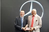 Martin Schwenk,MD and CEO, Mercedes-Benz India and Sundaram Motors' Executive Director, Sharath Vijayaraghavan at the inauguration event.