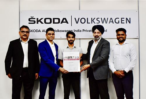 Skoda VW India’s Amaan Shaikh wins Volkswagen Group’s Best Apprentice Award 2021