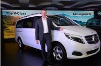 Martin Schwenk, MD & CEO, Mercedes-Benz India at the launch of the Mercedes-Benz V-Class