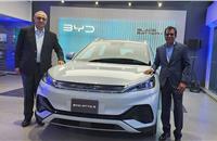 L-R: Sanjay Gopalakrishnan, Senior VP (Electric Passenger Vehicle Business), BYD India and U Venkatesh, Chairman, KUN Group at the opening of the KUN BYD showroom in Chennai on October 31.