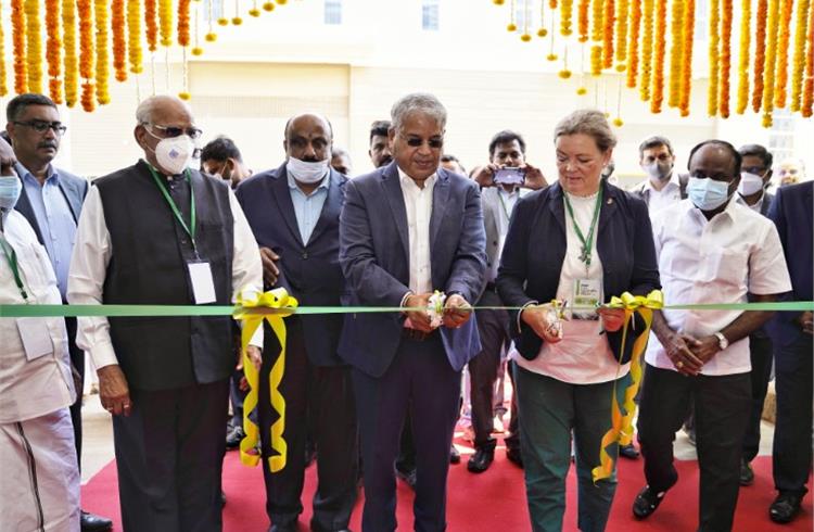Schwing Stetter opened its fifth plant near Chennai last year which will become a global hub for manufacturing concrete boom pumps.
