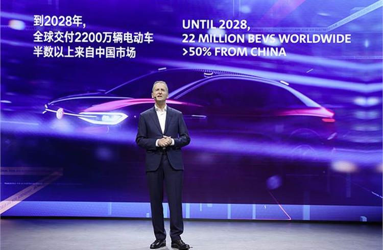 Volkswagen Group aims to produce 11.6 million BEVs in China by 2028, more than half the group’s global objective of 22 million. Initiatives with all three Chinese vehicle production joint ventures – F
