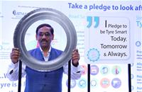 Anil Srivastava inaugurating Tyre Safety Pledge Station