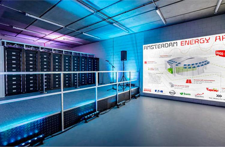 Nissan Leaf batteries power Dutch stadium's energy storage system