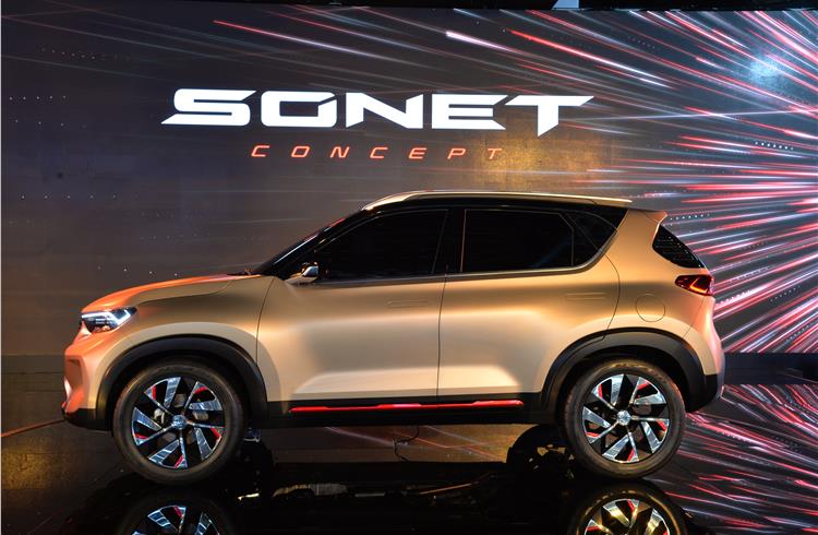 Kia reveals bold Sonet compact SUV concept, India launch in second half 2020