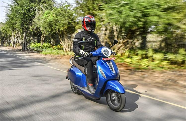 Bajaj Auto says the Chetak is capable of a real-world range of 85km in Sport Mode and 95km in Eco Mode.
