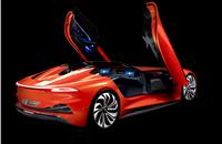 Pininfarina-designed Karma SC1 Vision Concept unveiled at Shanghai is designed to showcase the firm’s future ambitions for a full-electric model..