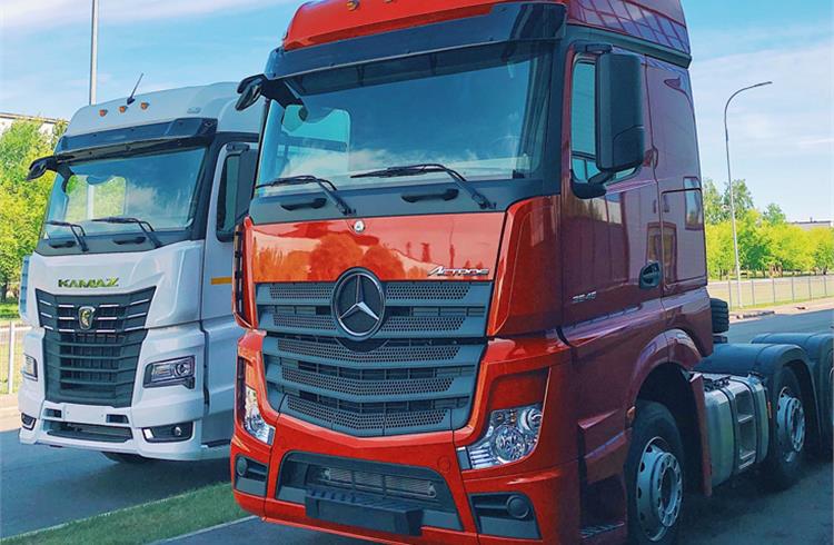 Mercedes-Benz Actros and Kamaz K5 for the Russian market.