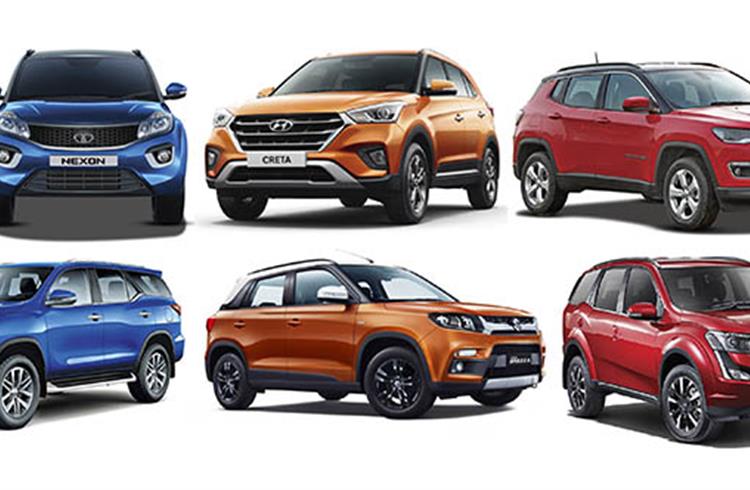 Tata, Toyota, Hyundai and FCA India increase UV market share in H1 FY2019