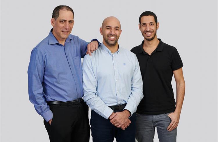 TriEye founders (l-r): Prof. Uriel Levy, CTO; Avi Bakal, CEO and Omer Kapach, VP (Research and Development). Photograph: David Garb