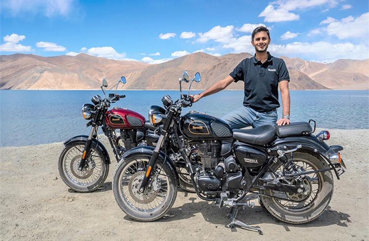 Vikas Jhabakh, managing director, Benelli India with the new Imperiale 400