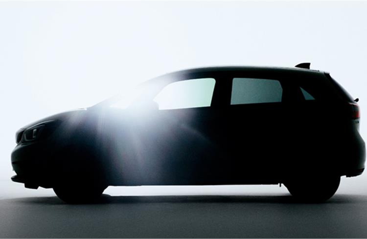 Teaser image of the all-new Jazz which will have its world premiere at the Tokyo Motor Show on October 23..
