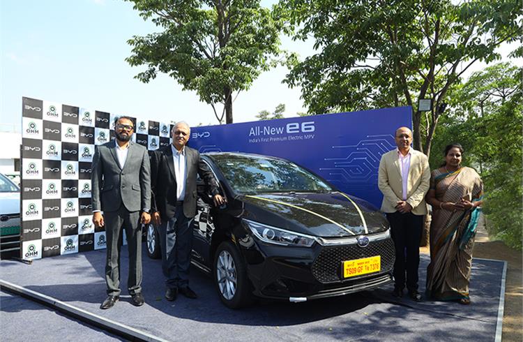 BYD India, OHM E Logistics to deliver 300 All-New e6 Electric Passenger Vehicles 