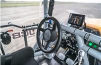 JCB Fastrac Two's cockpit looks spare, but has plenty of tech