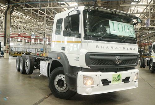 BharatBenz’s 1,000th BS VI heavy duty truck rolls out