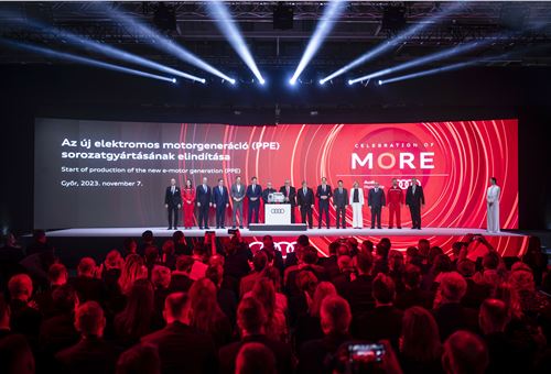 Audi begins production of electric motors at Hungarian plant