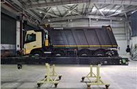 The live mock-up chassis space inside the tech lab can accommodate large-sized vehicles including trucks, cabs as well as master chassis.