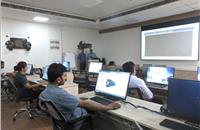 Students undertaking a 3D CAD design course at the new design lab.