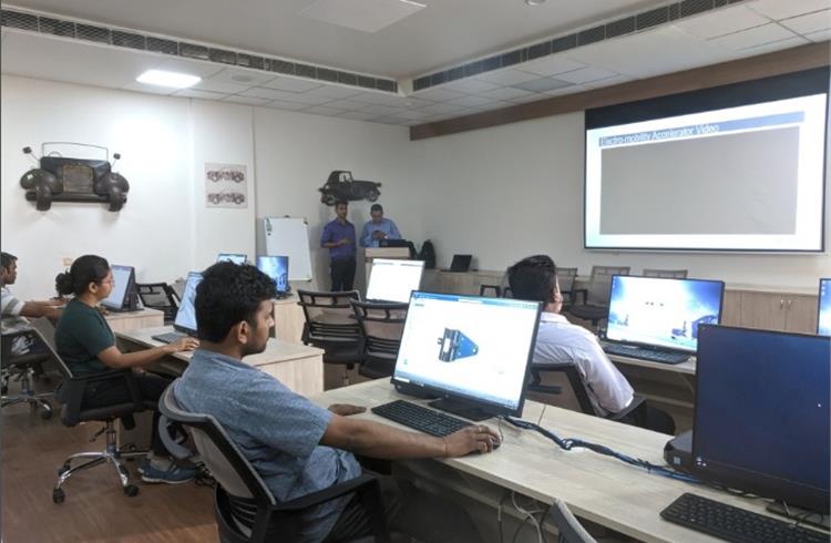 Students undertaking a 3D CAD design course at the new design lab.