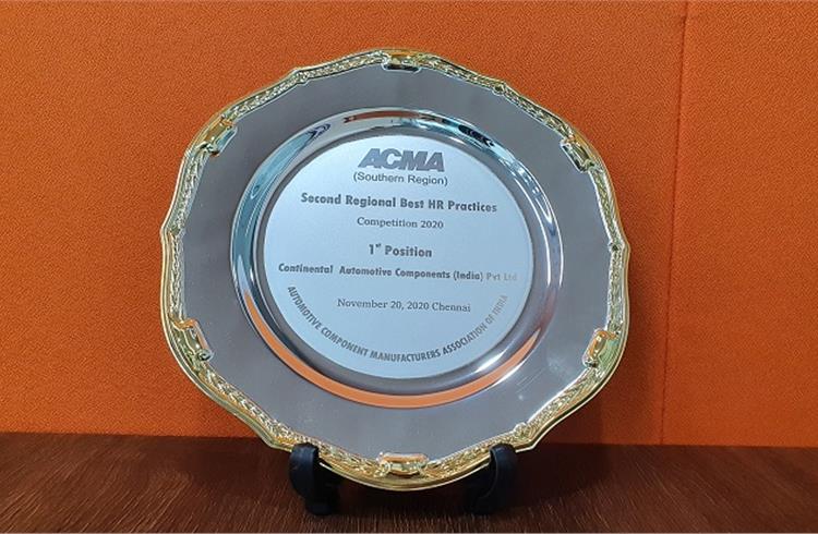 Continental India bags ACMA regional award for HR practices