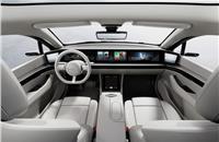 Inside, the Vision-S features a number of Time-of-Flight (ToF) in-car sensors that can detect and recognise people within, to optimise infotainment and comfort systems.