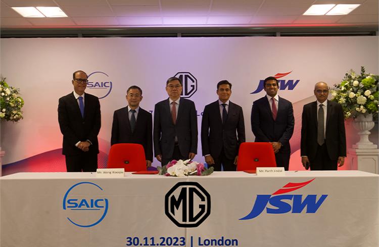SAIC Motor and JSW Group announce a strategic Joint Venture to accelerate growth with focus on green mobility