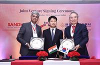 L-R: Jayant Davar, co-chairman & MD, Sandhar Technologies; Hai Kwang Lee, Minister, Embassy of Republic of Korea in India; Philho Sung, founder and chairman of Kwangsung Corporation.