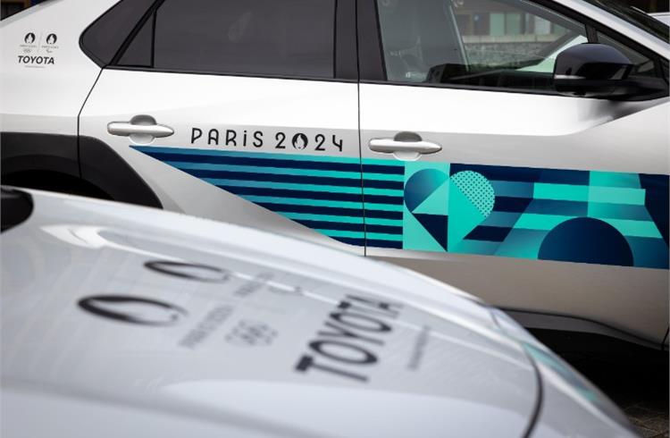 Specially designed Paris 2024 visual identity highlights the partnership between Toyota and the Games.