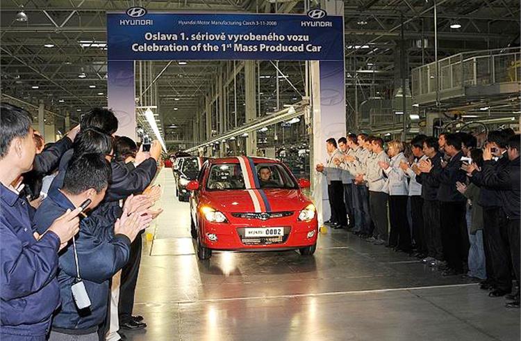 Mass production began at HMMC on November 3, 2008 in a one-shift operation.