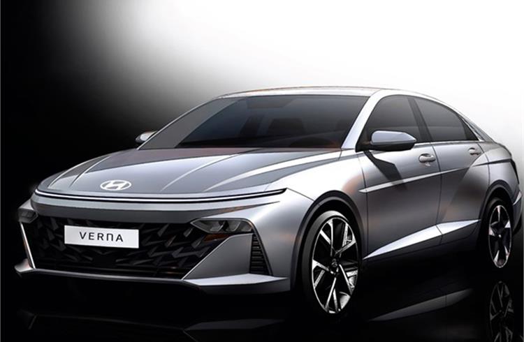 Hyundai next-gen Verna to launch on 21st March; exterior revealed