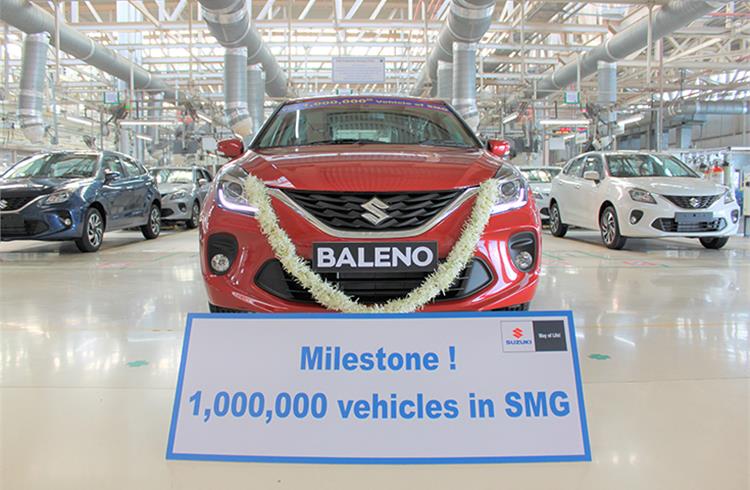 File image of Maruti Suzuki's subsidiary, Suzuki Motor Gujarat plant. It achieved the 1 million unit milestone in October 2020.