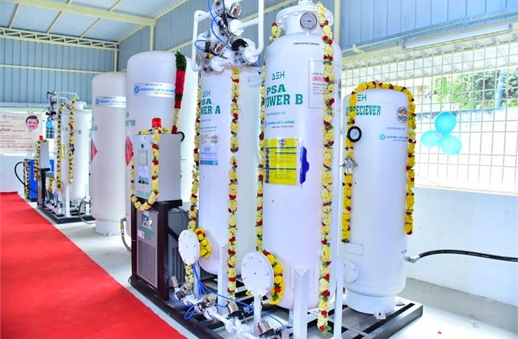 Ashok Leyland inaugurates oxygen generator plants in Hosur