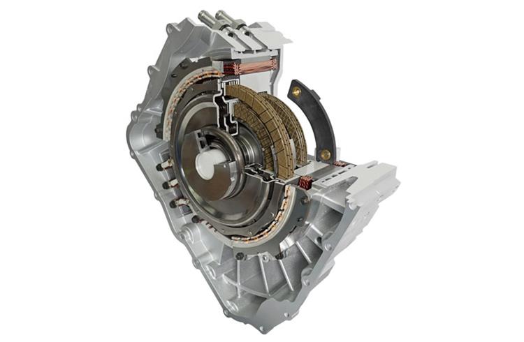 P2 hybrid architecture for Changan’s new transmission. P2 drive modules give OEMs the flexibility to place the electric motor where they have space in existing architectures, either on- or off-axis. 