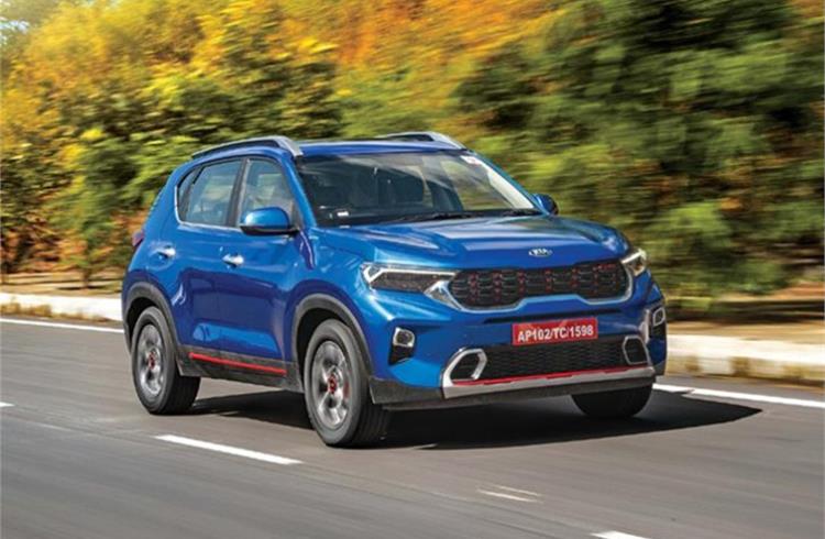 The Sonet compact SUV, Kia's second product for India, accounts for 33% of total sales: 198,131 units.